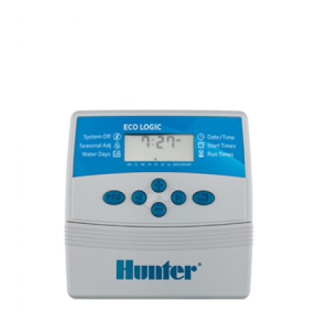 Hunter ELC-401i-E – Programador Eco Logic 4 estaciones, interior