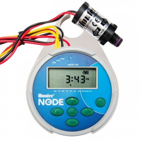 Hunter NODE-100 – Programador a pilas NODE 1 estación, con solenoide 9 V